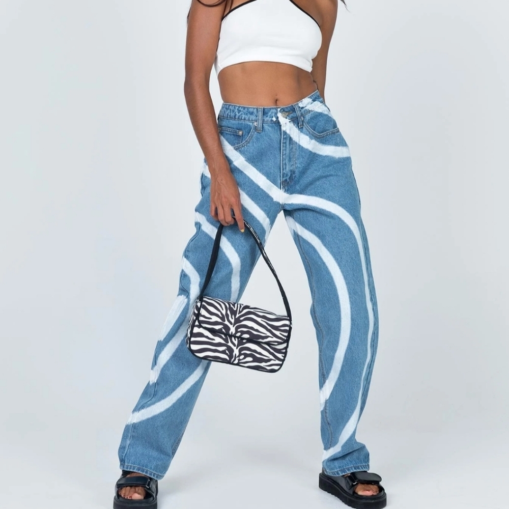 Princess Polly Sarah Denim Jeans - Picture 1 of 7